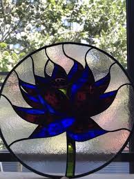 Stained Glass Framed Black Lotus