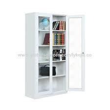 white glass door bookcase cabinet