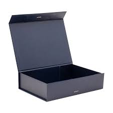 a5 shallow navy blue magnetic gift box