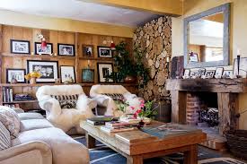 Natural wooden floors and soaring ceilings decorated with old wooden beams are a great start for a rustic room. Small Cozy Cottage Country Living Room Design Ideas House Garden