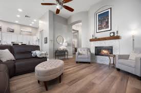 living room with vinyl floors