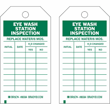 A defect log template is a unique document which is used for preparing record of defects occurs in machinery. Brady Part 86564 Eye Wash Inspection Tags Bradyid Com