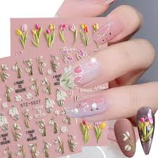 flower nail art stickers decals 5d