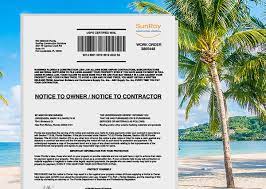 florida notice to owner