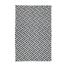 solace black white houndstooth rug