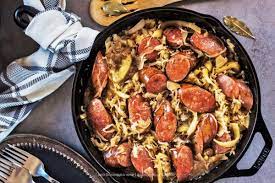 kielbasa skillet with apple and onion