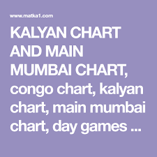 Kalyan Chart And Main Mumbai Chart Congo Chart Kalyan