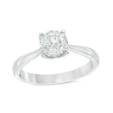 Loves Destiny By Zales 1 Ct T W Certified Diamond Solitaire Engagement Ring In 14k White Gold I I1