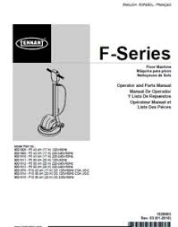 parts manual for tennant f series floor