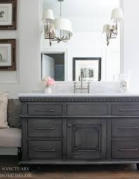 Gray And White Master Bathroom Design