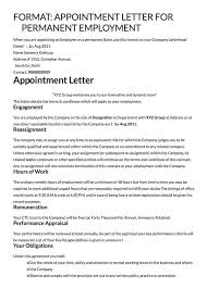 appointment letter sles exles