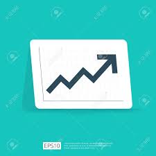 Increase Arrow Statistic Graph For Business Profit Or Salary