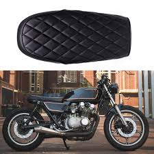 leather motorcycle cafe racer seat flat