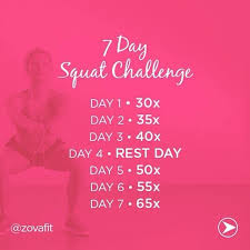 7 Day Squat Challenge September Fitness Challenge Workout
