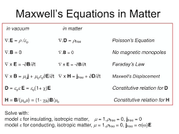 Ppt Maxwell S Equations In Matter