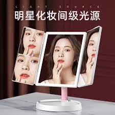 makeup mirror desktop led with light
