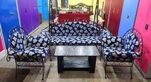 standard coated wrought iron sofa set
