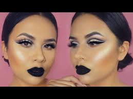 black lips makeup tutorial