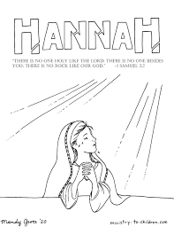 It develops small motility of hands. Hannah Coloring Page Ministry To Children