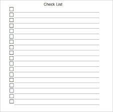Blank Checklist Template Checklist Template Diy