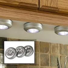 Brushed Nickel Battery Operated Puck Lights Under Cabinet Lights Lamps Plus