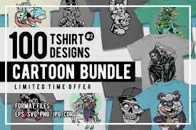 100 cartoon tshirt designs bundle 2