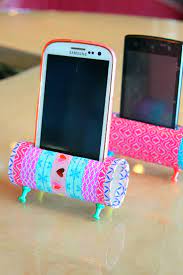21 easy diy phone stands you can make right now. Diy Phone Holder With Toilet Paper Rolls Easy Peasy Creative Ideas