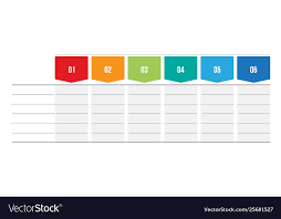 Six Step Creative Chart Table Process Graph Slide