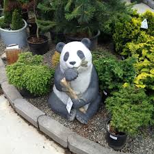 School Garden Panda Garden Sculpture