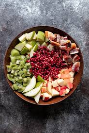 fall fruit salad with greek yogurt