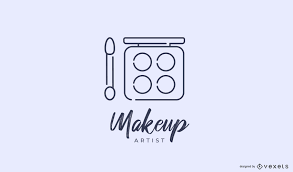 makeup artist logo template vector