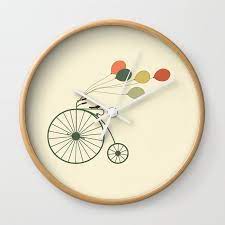 Vintage Bicycle Wall Clock By