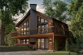 3br 2ba Chalet Style House Plan With