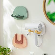 1pc Hair Dryer Holder Wall Mounted Self