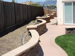 Patio And Curved Rockwall Build Nor