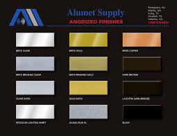 Alumet Anodized Finishes Color Chart Metal Roof Colors