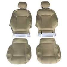 Faux Leather Beige Front Seat Covers