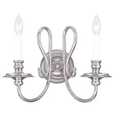 Light Polished Nickel Wall Sconce 5162