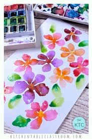 Easy Watercolor Flowers For Kids The