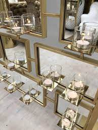Gold Candle Wall Decoration For Hire