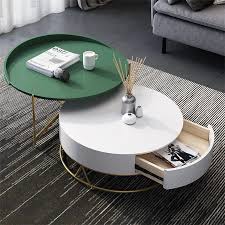 Round Nesting Coffee Table With Storage