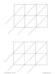Lattice Multiplication Chart 2x3 Grids Download Printable
