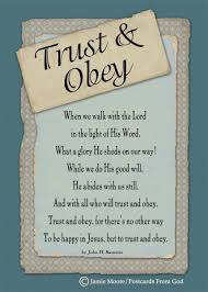 Image result for trust and obey