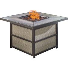 This awesome diy gas fire pit tutorial shows a you how to pour and put together an entire rectangle gas fire pit that is made out of concrete. Hanover Chateau Aluminum Outdoor Coffee Table With Gas Fire Pit Chateaufp Sq The Home Depot