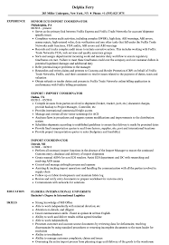 Download sample resume templates in pdf, word formats. Import Coordinator Resume Samples Velvet Jobs