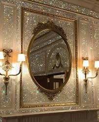 Glamour Wallpaper Mirror Round Mirror