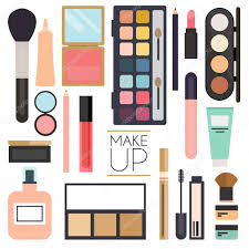 creative makeup set stock vector