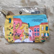 red l occitane cosmetic pouch