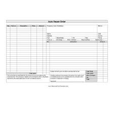 Repair Work Order Form Template Free Printable Business Form