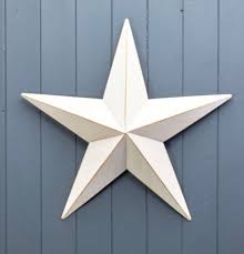 Buy Large Rustic White Metal Barn Star